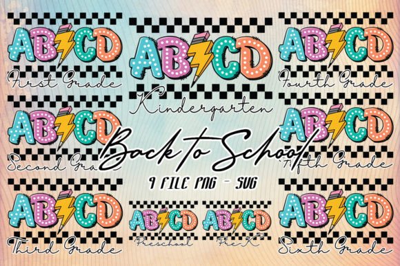 ABCD Back to School SVG PNG Clipart for Crafts & Graphics