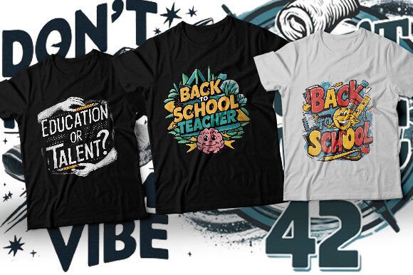 Back to School Design Only PNG: Graphics & Print Templates