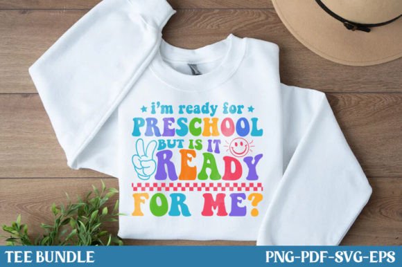 Back to School Preschool Graphics for T-Shirt Designs