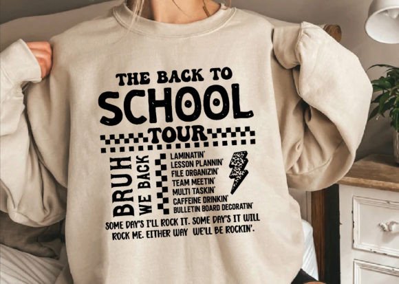 Back to School Teacher Tour Shirt SVG: Graphics for T-Shirt Designs